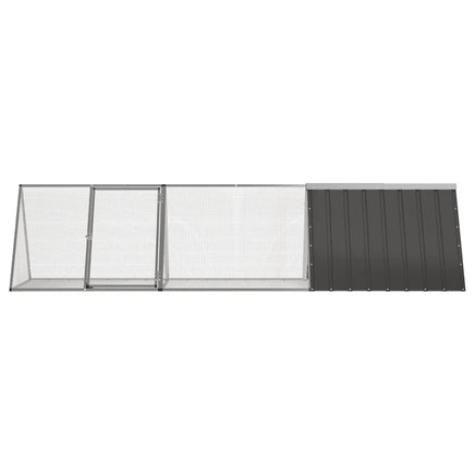 Rabbit Cage Anthracite 302.5x80.5x71 cm Galvanised Steel Kings Warehouse 