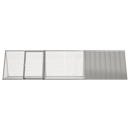 Rabbit Cage Grey 302.5x80.5x71 cm Galvanised Steel Kings Warehouse 