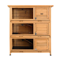Rabbit Hutch Chicken Coop 91.5cm x 46cm x 116.5cm Chicken Coop Large House Cage Run Wooden Outdoor Pet Care Kings Warehouse 