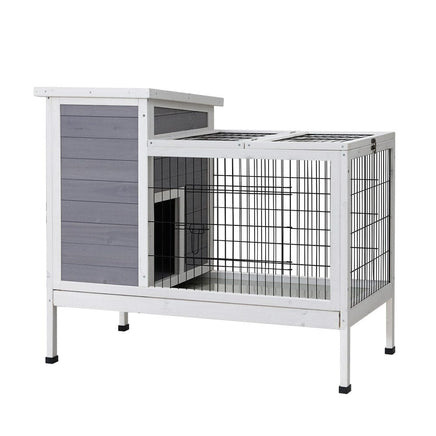Rabbit Hutch Chicken Coop 97cm x 49cm x 86cm Chicken Coop Large Run Wooden Outdoor Cage House Pet Care Kings Warehouse 