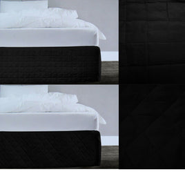 Random Pattern Quilted Valance Black Queen Home & Garden Kings Warehouse 