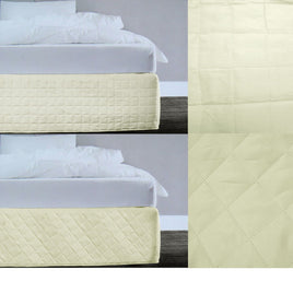 Random Pattern Quilted Valance Cream Queen Home & Garden Kings Warehouse 