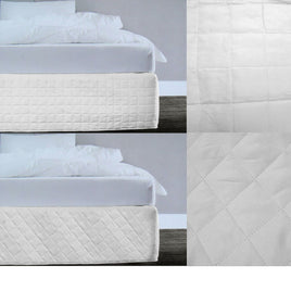 Random Pattern Quilted Valance White Queen Home & Garden Kings Warehouse 