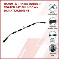 Randy & Travis Rubber-Coated Lat Pull-Down Bar Attachment Sports & Fitness Kings Warehouse 
