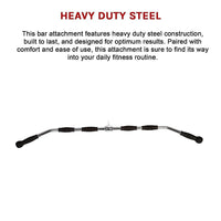 Randy & Travis Rubber-Coated Lat Pull-Down Bar Attachment Sports & Fitness Kings Warehouse 