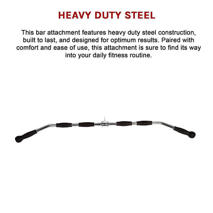 Randy & Travis Rubber-Coated Lat Pull-Down Bar Attachment Sports & Fitness Kings Warehouse 
