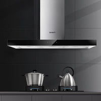 Range Hood 900mm Rangehood 90cm Stainless Steel Glass Kitchen Canopy Black Early Christmas Sale Kings Warehouse 