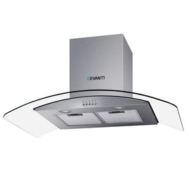Range Hood 900mm Rangehood Kitchen Stainless Glass Canopy 90cm Early Christmas Sale Kings Warehouse