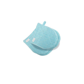 Rans Herringbone Blue Cotton Set of 2 Oven Mini Gloves Home & Garden Kings Warehouse 