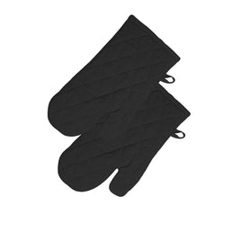 Rans Manhattan Black Cotton Set of 2 Oven Gloves Home & Garden Kings Warehouse 