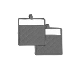 Rans Manhattan Charcoal Cotton Set of 2 Pot Holders Home & Garden Kings Warehouse 
