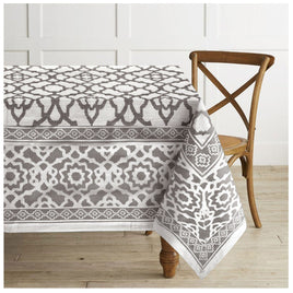 Rans Pure Cotton Vintage Tablecloth 150 x 260 + 4 cm - Grey Home & Garden Kings Warehouse