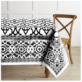 Rans Pure Cotton Vintage Tablecloth 150 X 360 + 4 cm - Black Home & Garden Kings Warehouse 
