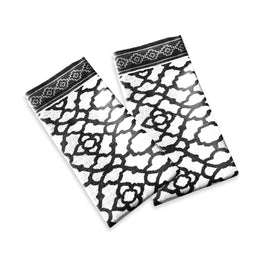 Rans Set of 2 Cotton Vintage Napkins - Black Home & Garden Kings Warehouse 