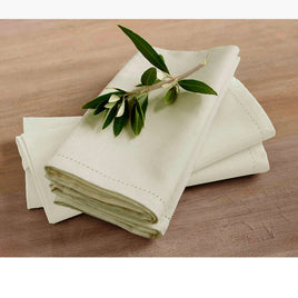 Rans Set of 4 Cotton Hemstitch Napkins - Beige Home & Garden Kings Warehouse