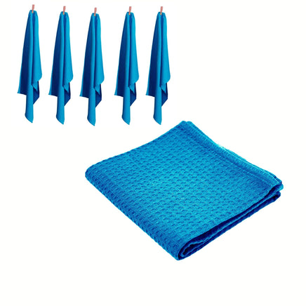 Rans Set of 6 Cotton Waffle Tea Towels 50x70 cm - Aqua Home & Garden Kings Warehouse 