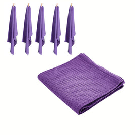 Rans Set of 6 Cotton Waffle Tea Towels 50x70 cm - Lilac (Purple) Home & Garden Kings Warehouse 