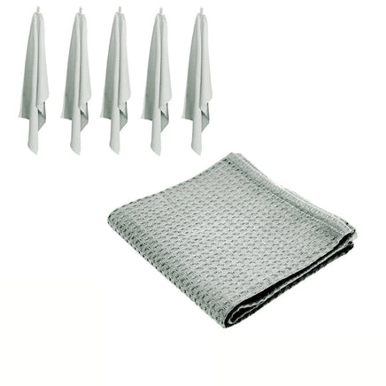 Rans Set of 6 Cotton Waffle Tea Towels 50x70 cm - Silver/Grey Home & Garden Kings Warehouse 