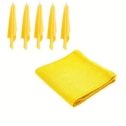 Rans Set of 6 Cotton Waffle Tea Towels 50x70 cm - Yellow Home & Garden Kings Warehouse 