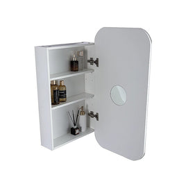 Rectangle Wall Hung Bathroom Mirror Shaving Cabinet Vanity Matte White Health & Beauty Kings Warehouse 