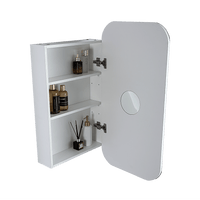 Rectangle Wall Hung Bathroom Mirror Shaving Cabinet Vanity Matte White Health & Beauty Kings Warehouse 
