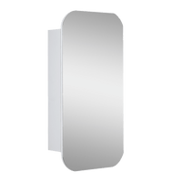 Rectangle Wall Hung Bathroom Mirror Shaving Cabinet Vanity Matte White Health & Beauty Kings Warehouse 