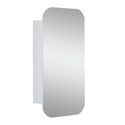 Rectangle Wall Hung Bathroom Mirror Shaving Cabinet Vanity Matte White Health & Beauty Kings Warehouse 