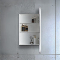 Rectangle Wall Hung Bathroom Mirror Shaving Cabinet Vanity Matte White Health & Beauty Kings Warehouse 