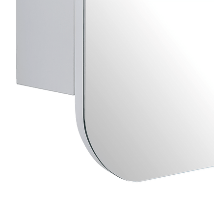 Rectangle Wall Hung Bathroom Mirror Shaving Cabinet Vanity Matte White Health & Beauty Kings Warehouse 
