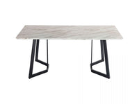 Rectangular Marble-Effect Table Furniture Kings Warehouse 