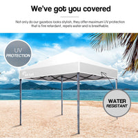 Red Track 3x3m Folding Gazebo Shade Outdoor Pop-Up Grey & White Kings Warehouse 