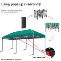 Red Track 3x6m Folding Gazebo Shade Outdoor Green Foldable Marquee Pop-Up Kings Warehouse 