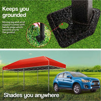 Red Track 3x6m Folding Gazebo Shade Outdoor Red Foldable Marquee Pop-Up Kings Warehouse 