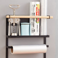 Refrigerator Storage Rack Magnetic Holder With Hooks Paper Spice Jars Storage Shelf Kings Warehouse 