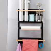 Refrigerator Storage Rack Magnetic Holder With Hooks Paper Spice Jars Storage Shelf Kings Warehouse 