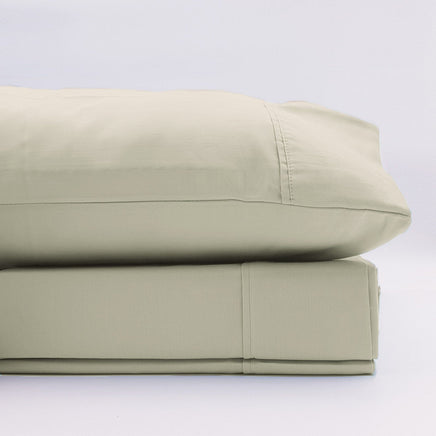 Renee Taylor 1500 Thread Count Pure Soft Cotton Blend Flat & Fitted Sheet Set Ivory King Home & Garden Kings Warehouse 