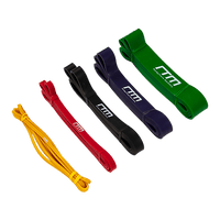 Resistance Band Loop Set of 5 Heavy Duty Gym Yoga Workout