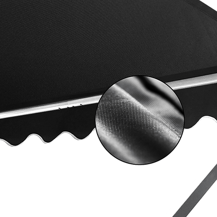 Retractable Fixed Pivot Arm Window Awning Patio Garden Blinds 2.4m x 2.1m Black Home & Garden Kings Warehouse 