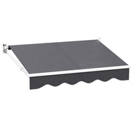 Retractable Folding Arm Awning Manual Sunshade 2Mx1.5M Grey Home & Garden Kings Warehouse 