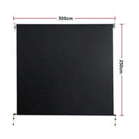 Retractable Straight Drop Roll Down Awning Garden Patio Screen 3.0X2.5M Home & Garden Kings Warehouse 