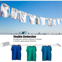 Retracting Clothesline 5 Line 18m Hanging Clothes Space Hanger Kings Warehouse 