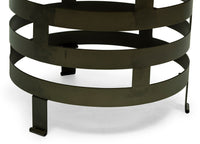 Retro Style Spiral Round Coffee Table with Wood Top Appliances Kings Warehouse 