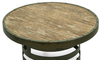 Retro Style Spiral Round Coffee Table with Wood Top Appliances Kings Warehouse 