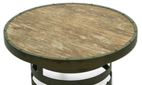 Retro Style Spiral Round Coffee Table with Wood Top Kings Warehouse 
