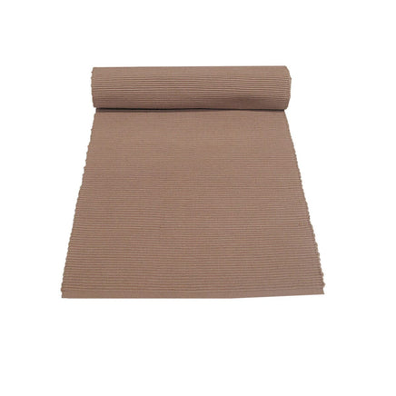 Ribbed Cotton Table Runner 33 x 180 cm Mocha Home & Garden Kings Warehouse 