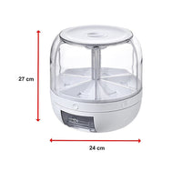 Rice Storage Cereal Dispenser Grain Container Rotating Dry Food Box Home & Garden Kings Warehouse 