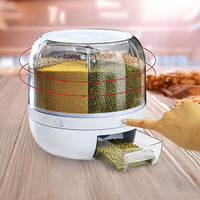 Rice Storage Cereal Dispenser Grain Container Rotating Dry Food Box Home & Garden Kings Warehouse 