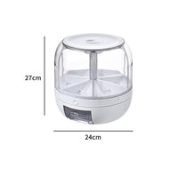 Rice Storage Cereal Dispenser Grain Container Rotating Dry Food Box Kings Warehouse 