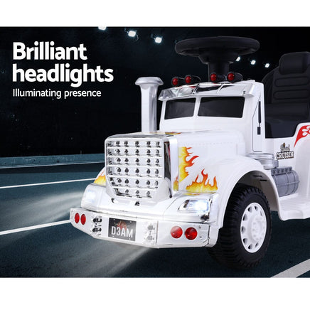 Ride On Cars Kids Electric Toys Car Battery Truck Childrens Motorbike Toy Rigo White Big Baby Bazaar Kings Warehouse 