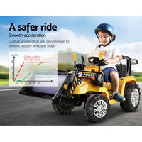 Rigo Kids Ride On Bulldozer Digger Electric Car Yellow End of Year Clearance Sale Kings Warehouse 